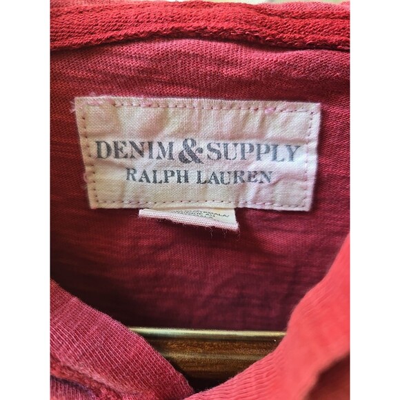 Denim & Supply Ralph Lauren Hoodie Long Sleeve Hooded Shirt Mens Large Red Eagle - Picture 5 of 7